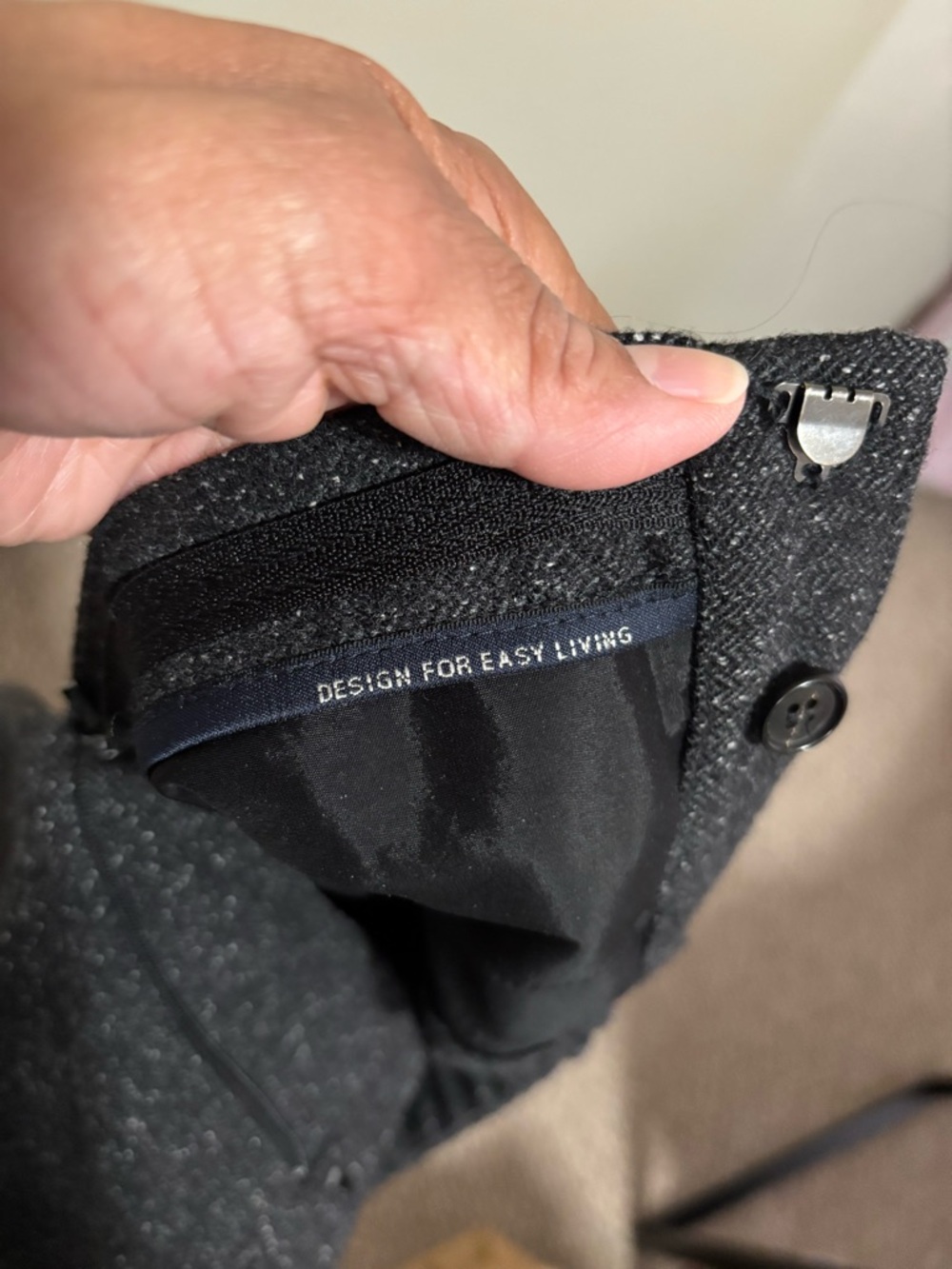 MaxMara Black Wide-Leg Tweed Pants - Picture 3 of 8